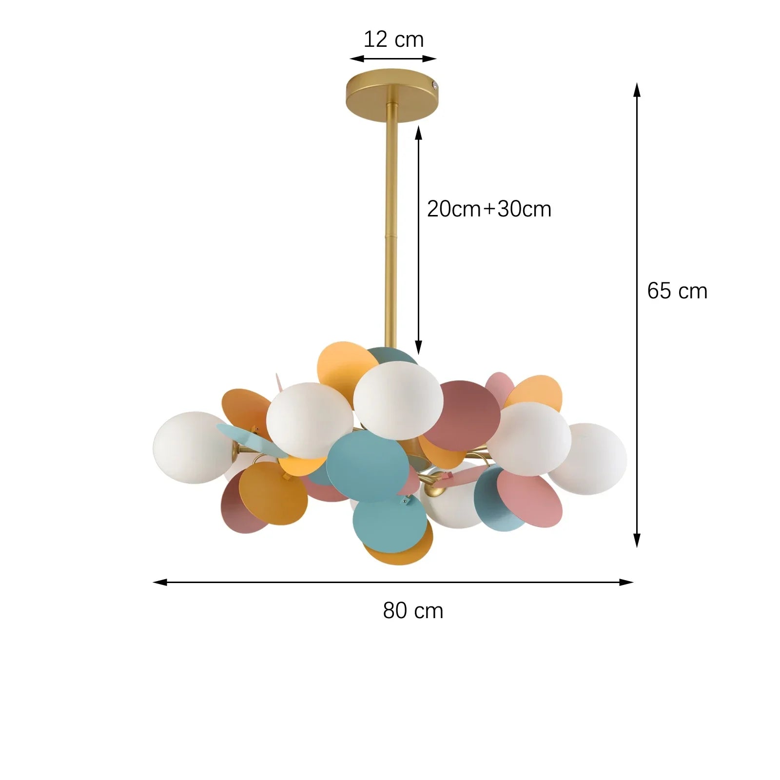Afralia™ Colorful Chandelier Pendant Lamp for Bedroom Dining Living Room