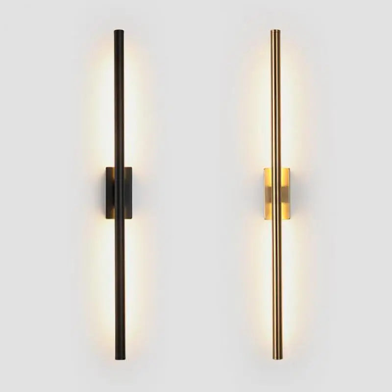 Afralia™ Linear Tube LED Wall Lamp Up Down Light Black Gold Sconce