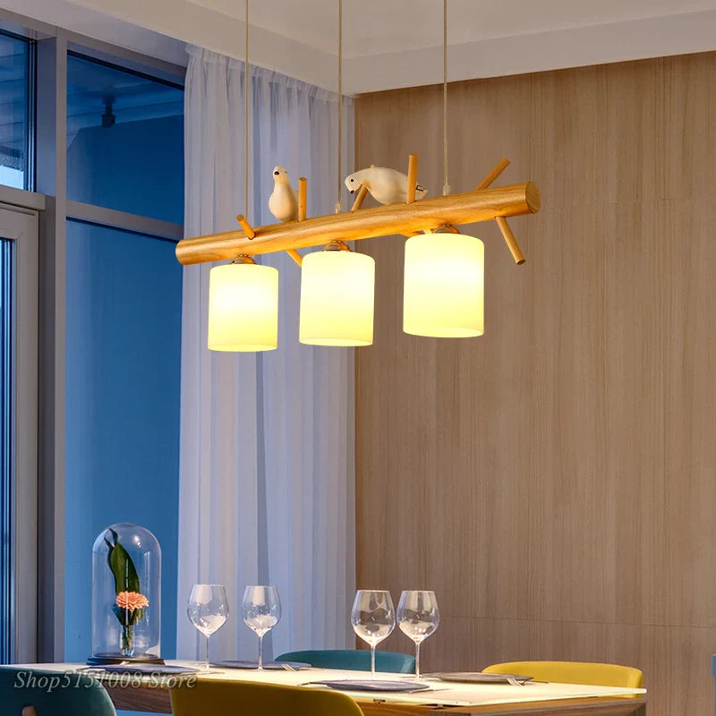 Afralia™ Bird Glass Pendant Light: Modern Nordic Kitchen Hanging Lamp for Home Decor