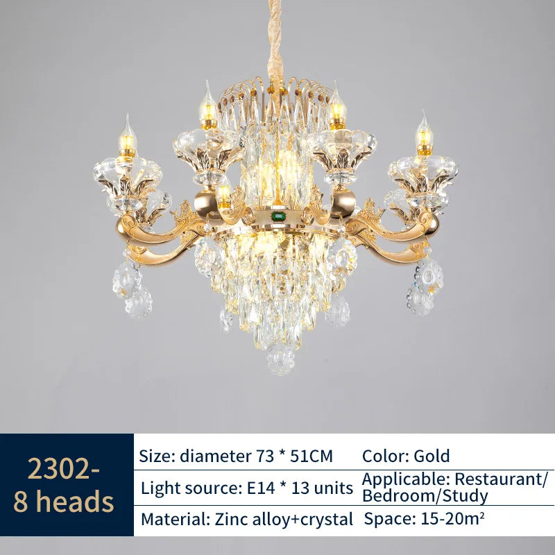 Afralia™ Jade Crystal Chandelier: Modern European Living Room & Dining Lamp