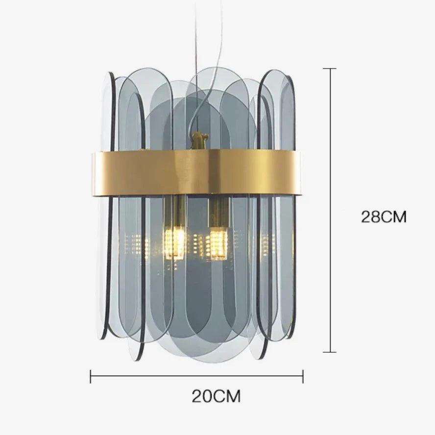 Afralia™ Gray Glass Wall Lamp - Modern Living Room Decor Sconce Light