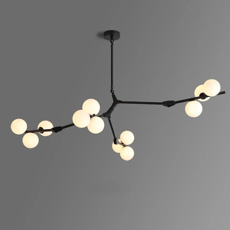 Afralia™ Glass Balls LED Pendant Lights: Modern Branches Style Chandeliers for Living Room