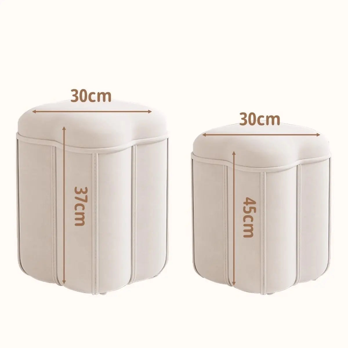 Afralia™ Sensory Storage Clover Makeup Stool