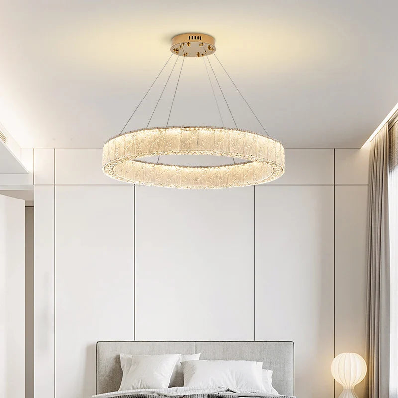 Afralia™ Crystal Pendant Chandelier: Luxury LED Lighting for Villa Living Dining Room