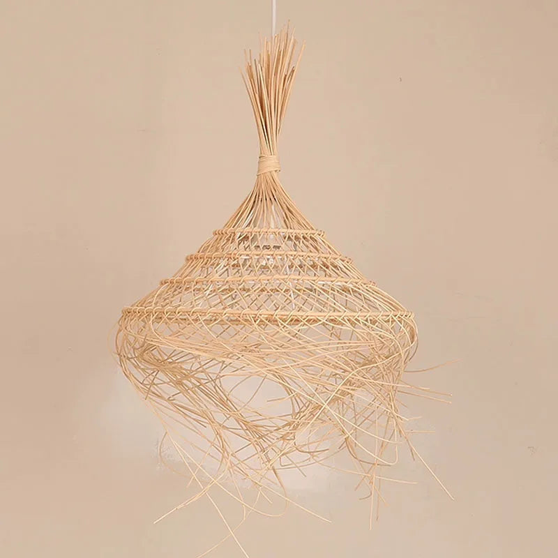 Afralia™ Rattan Chandelier: Elegant LED Pendant Light for Home, Restaurant, and Bar