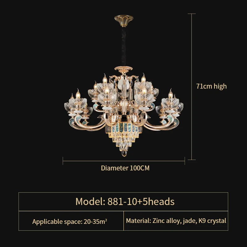 Afralia™ Crystal Candle Chandelier: Modern European Living Room Lighting