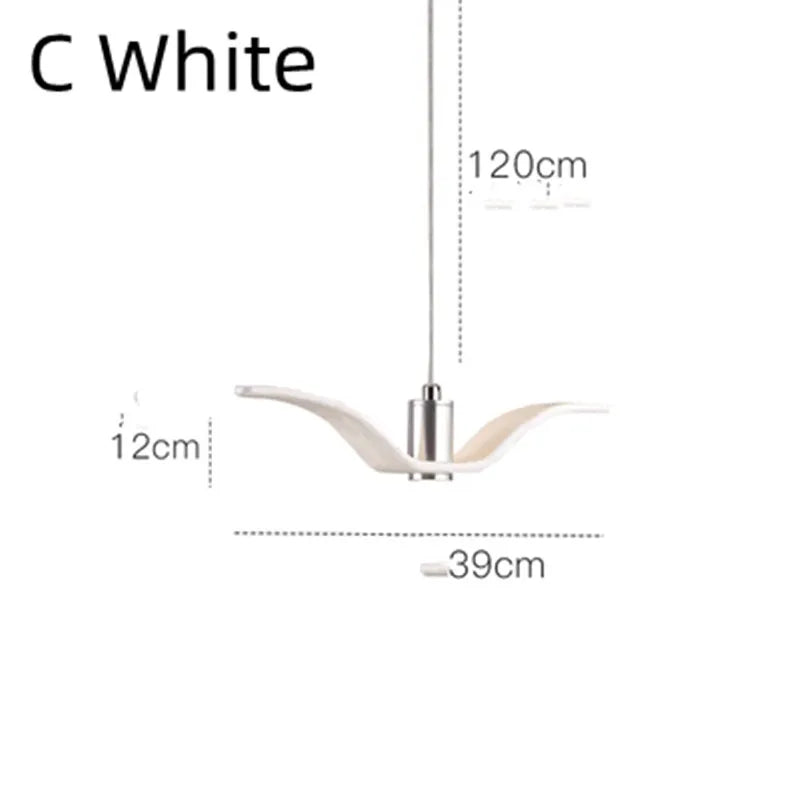 Afralia™ Seagull Nordic Bird Resin Pendant Light for Living Room, Dining, Bedroom