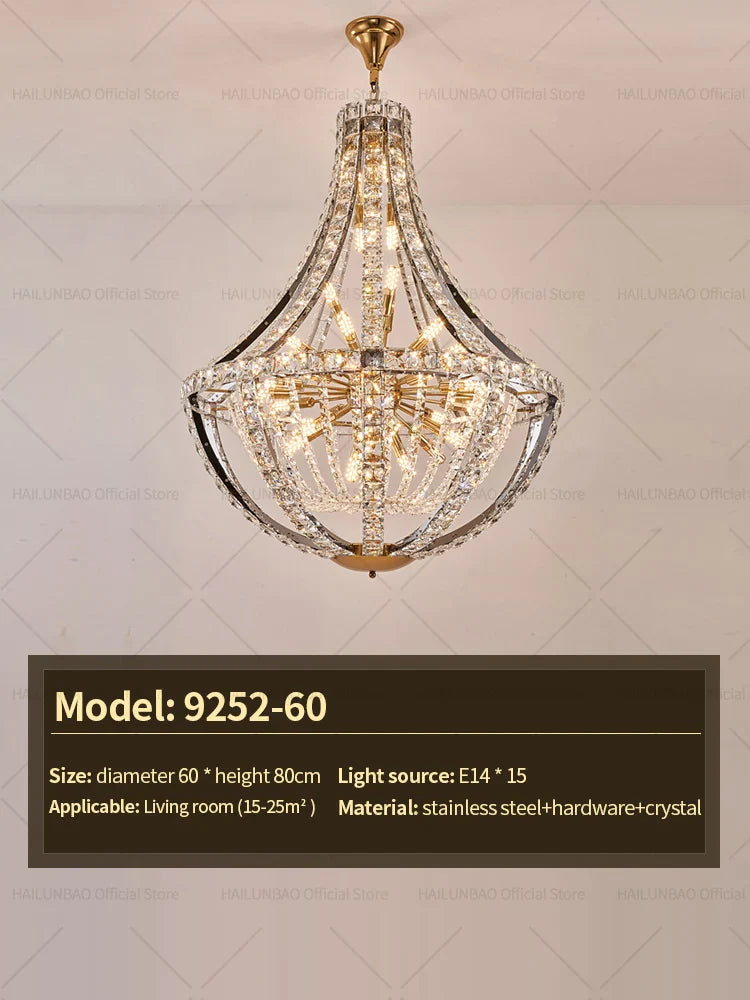 Afralia™ Crystal Chandelier: Modern Luxury for Living, Dining, Bedroom