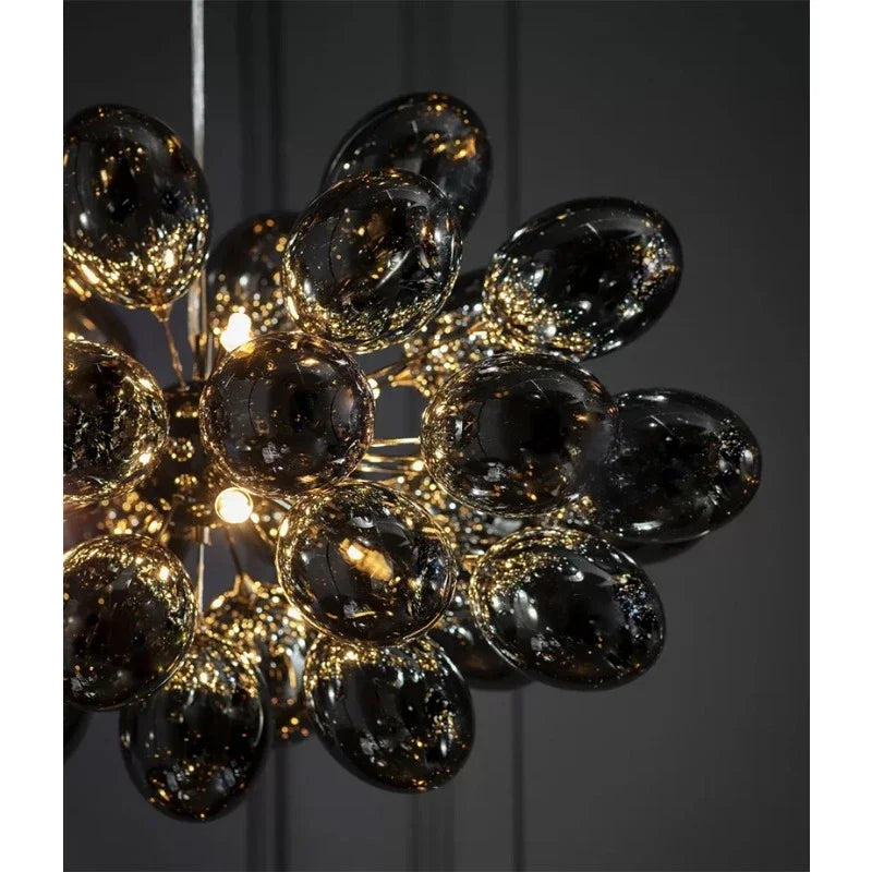 Afralia™ Crystal Grape Chandelier: Elegant Pendant Lighting for Living Room Dining Room Bedroom