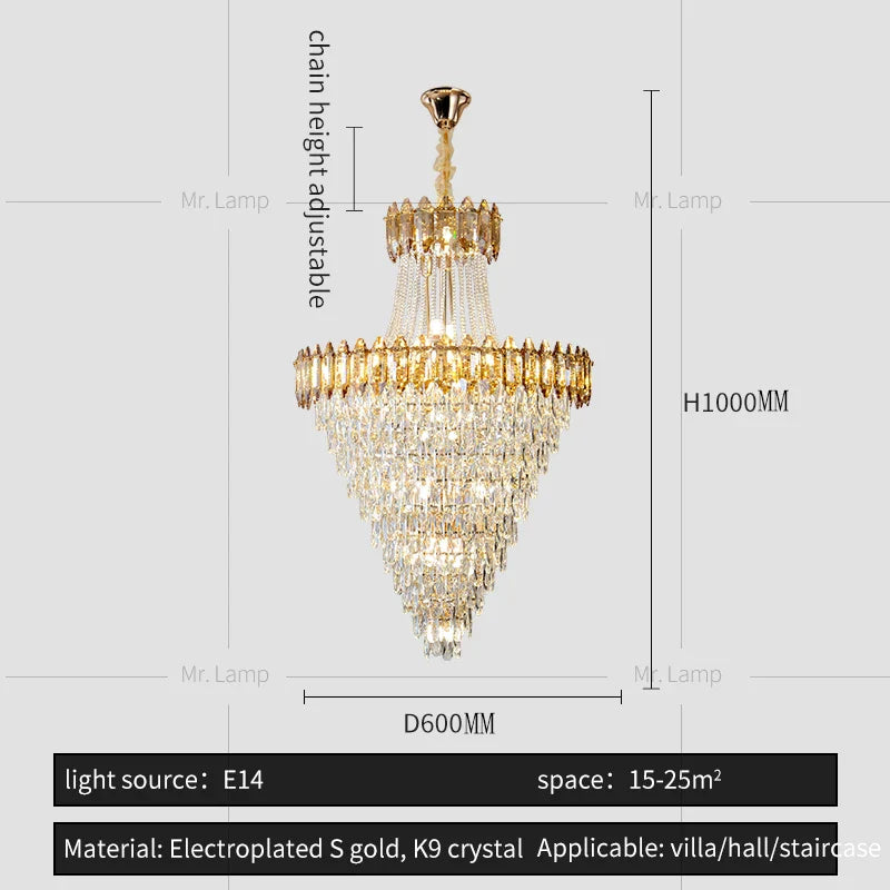 Afralia™ Postmodern Crystal Chandelier for Luxe Spaces