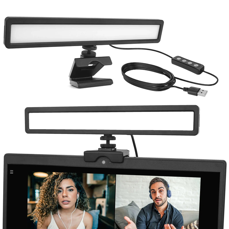 Afralia™ WS66 LED Screen Light: Clip Tripod Fill Lamp for Selfie, Streaming, Meeting