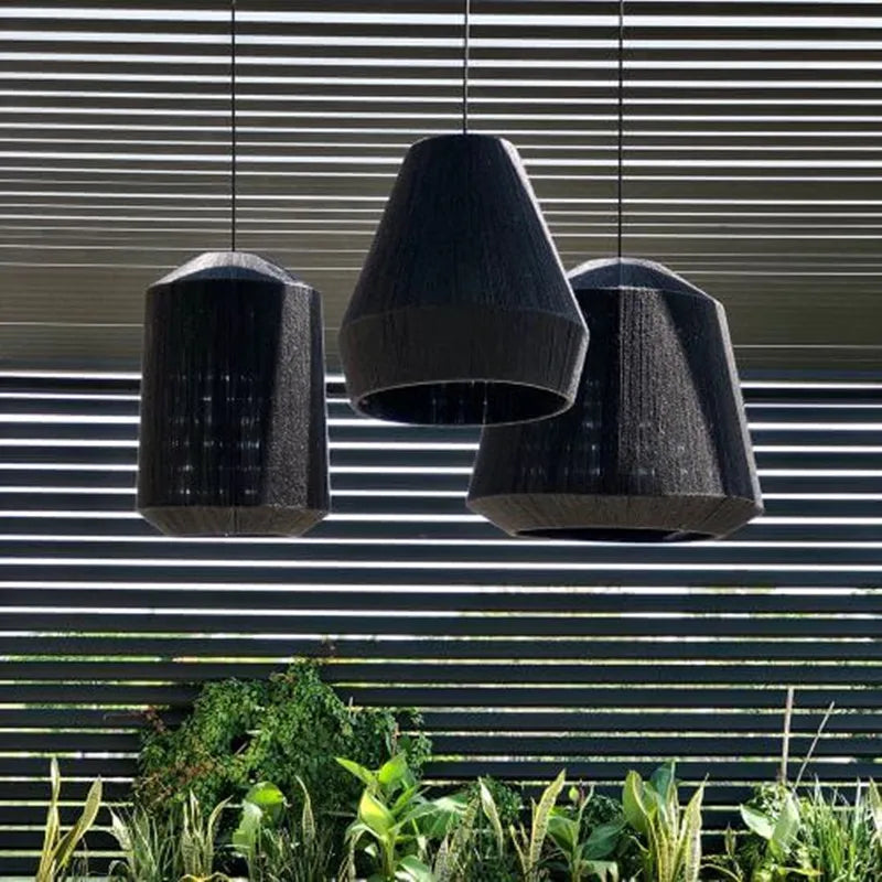 Afralia™ Vintage Rattan Pendant Lamp for Retro Country Loft Living Room Kitchen