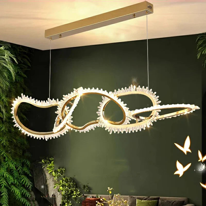 Afralia™ Modern LED Pendant Light Chandeliers for Living and Dining Room Lighting