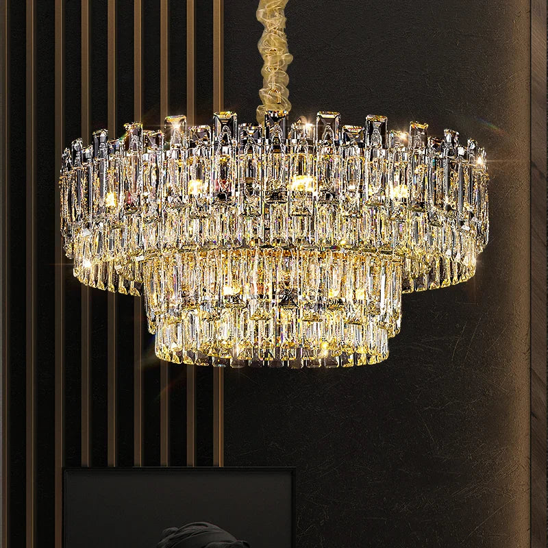 Afralia™ Luxury Crystal Chandelier Modern Simple Dining Room Bedroom Light