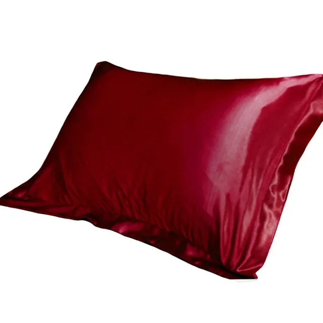Afralia™ Soft Satin Pillowcase Set of 1, 48x74cm, Pure Emulation Silk, Solid Color