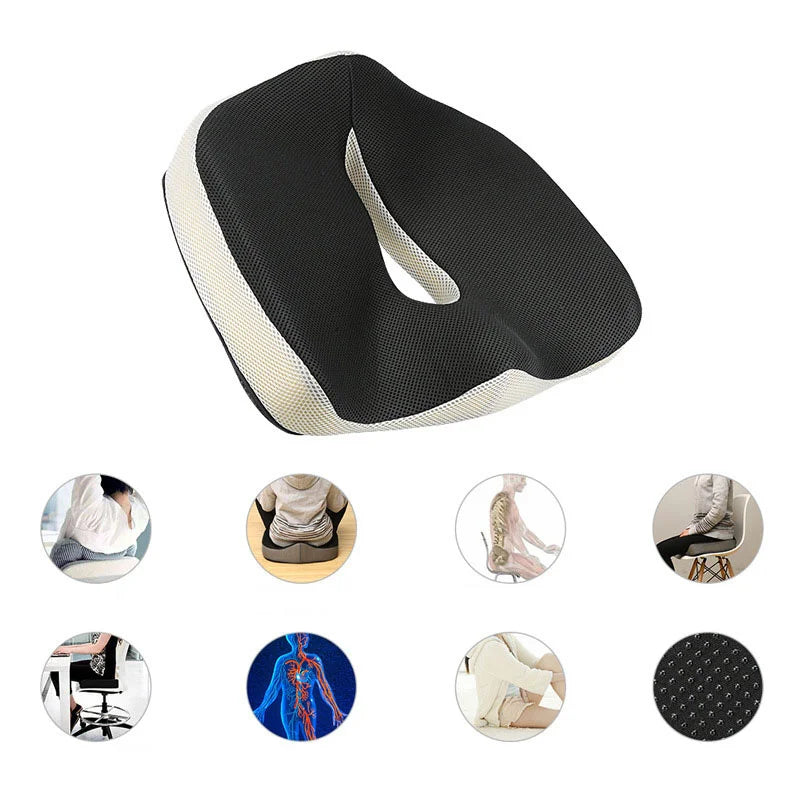Afralia™ Memory Foam Chair Cushion for Spine and Hip Support