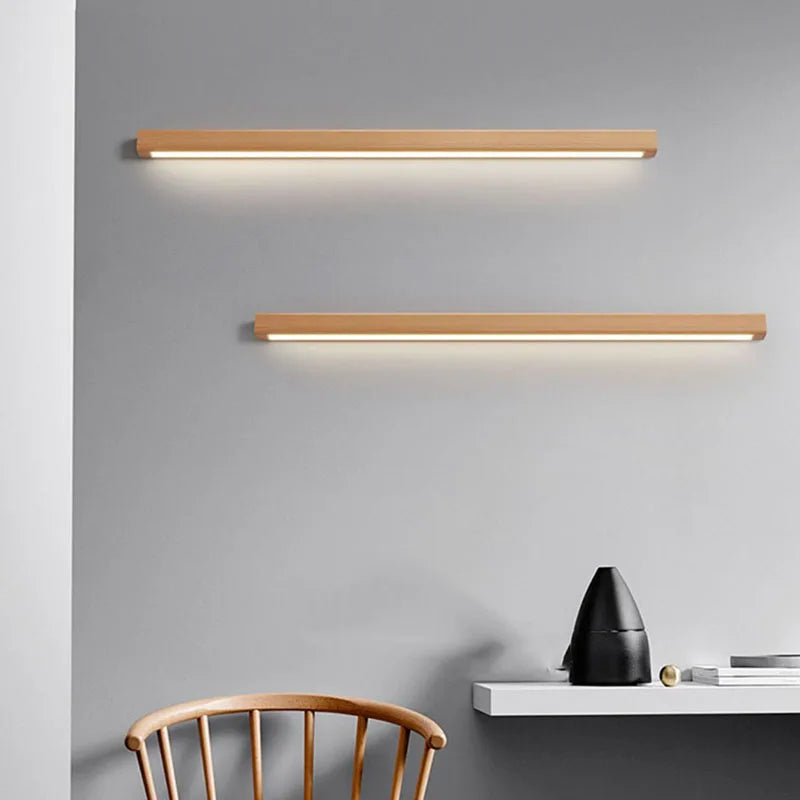 Afralia™ Nordic Wood LED Wall Lamp for Ambient Lighting in Various Sizes