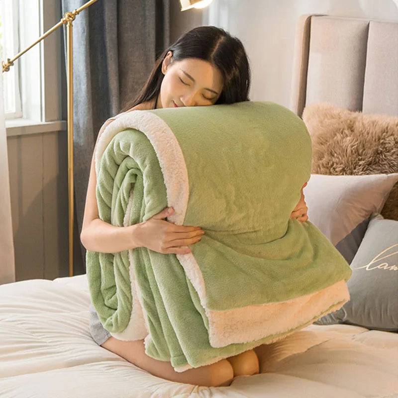 Afralia™ Cozy Dual Use Flannel Duvet Cover - Autumn Winter Warmth Blanket Quilt