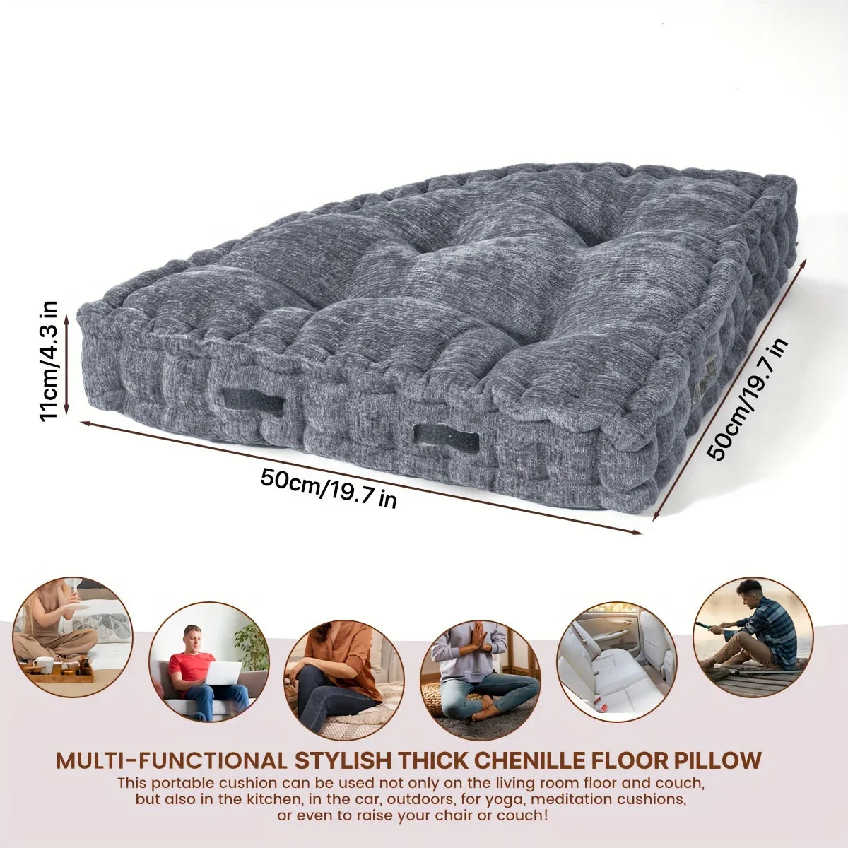 Afralia™ Triangle Cushion: Reading Pad for Chair, Floor, Sofa, Outside - Insert Included