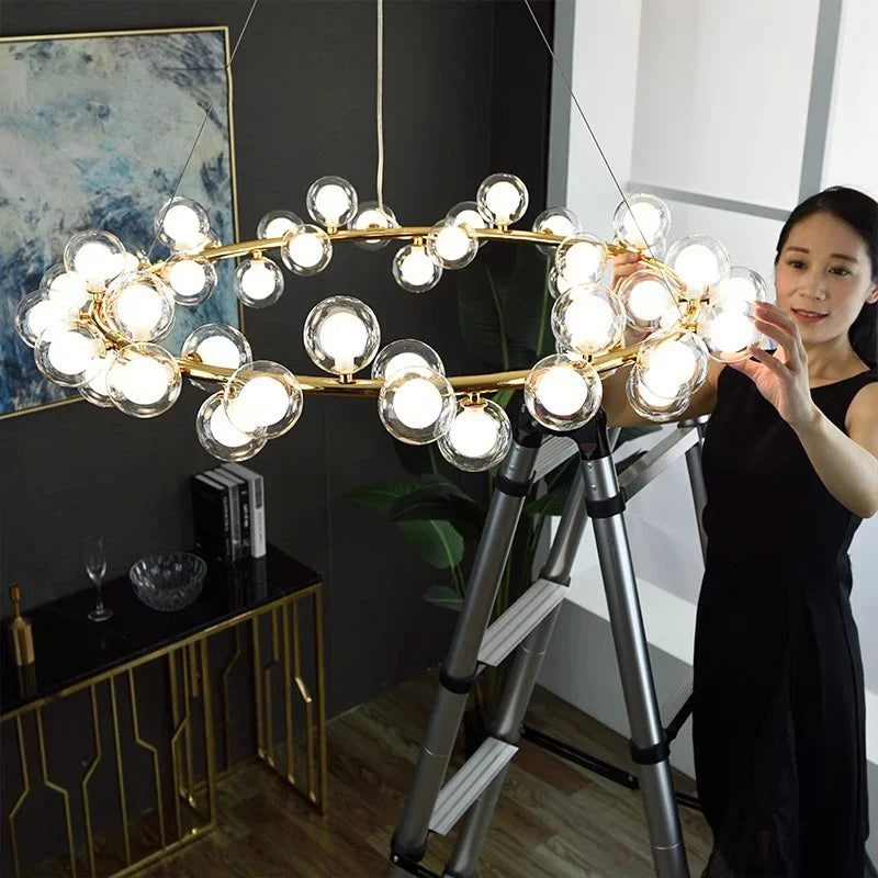 Afralia™ Modern LED Pendant Chandeliers for Indoor Living Room & Dining Room Lighting