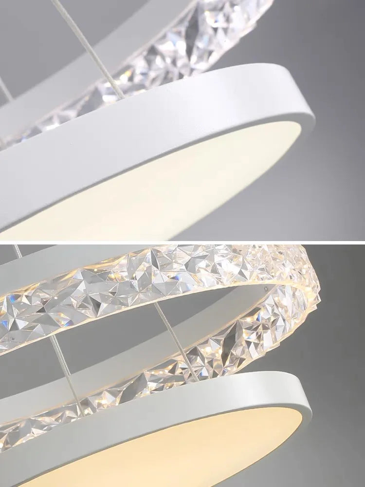 Afralia™ Modern Round Ring LED Chandelier with Remote Control for Home Decor