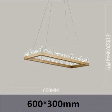 Afralia™ Crystal LED Pendant Lights: Modern Gold Black Industrial Lamp