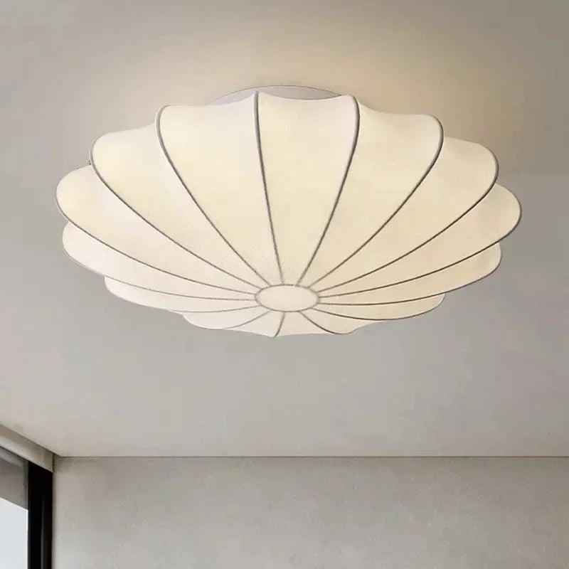 Afralia™ White Cloud Chandelier | Modern Nordic Silk Ceiling Light | LED Indoor Lighting