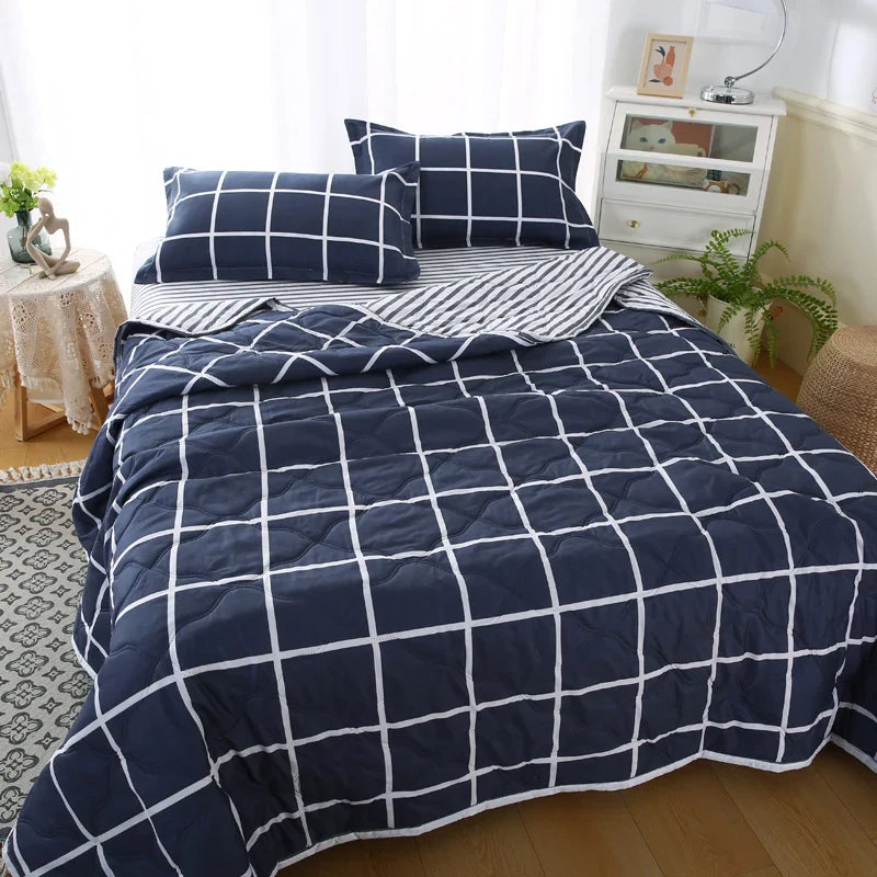 Afralia™ Daisy Print Quilted Summer Quilt Set in Soft Breathable Fabric