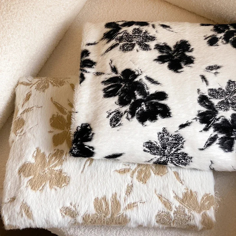 Afralia™ Luxe Mink Fur Jacquard Throw: Cozy Warmth & Style