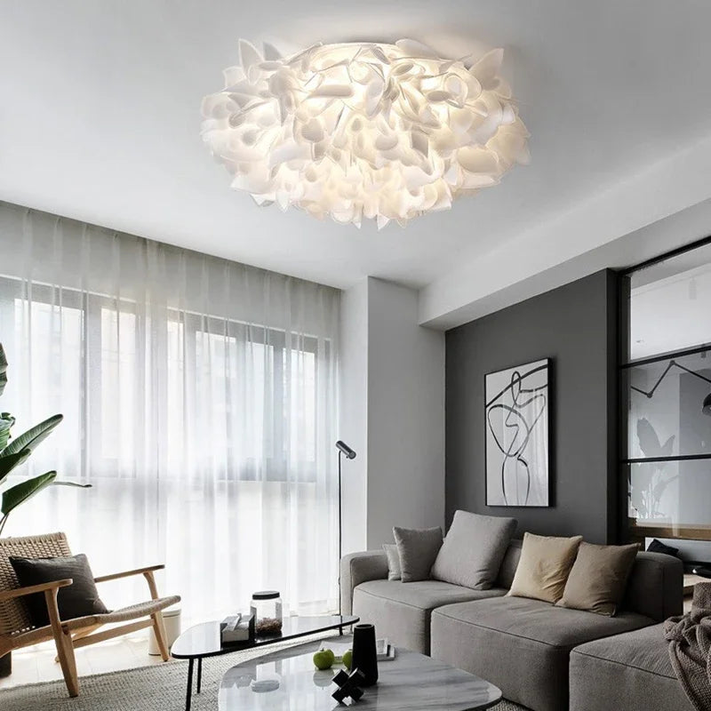 Afralia™ Luxury Petal Ceiling Lamp for Bedroom Foyer Dining Room Lighting