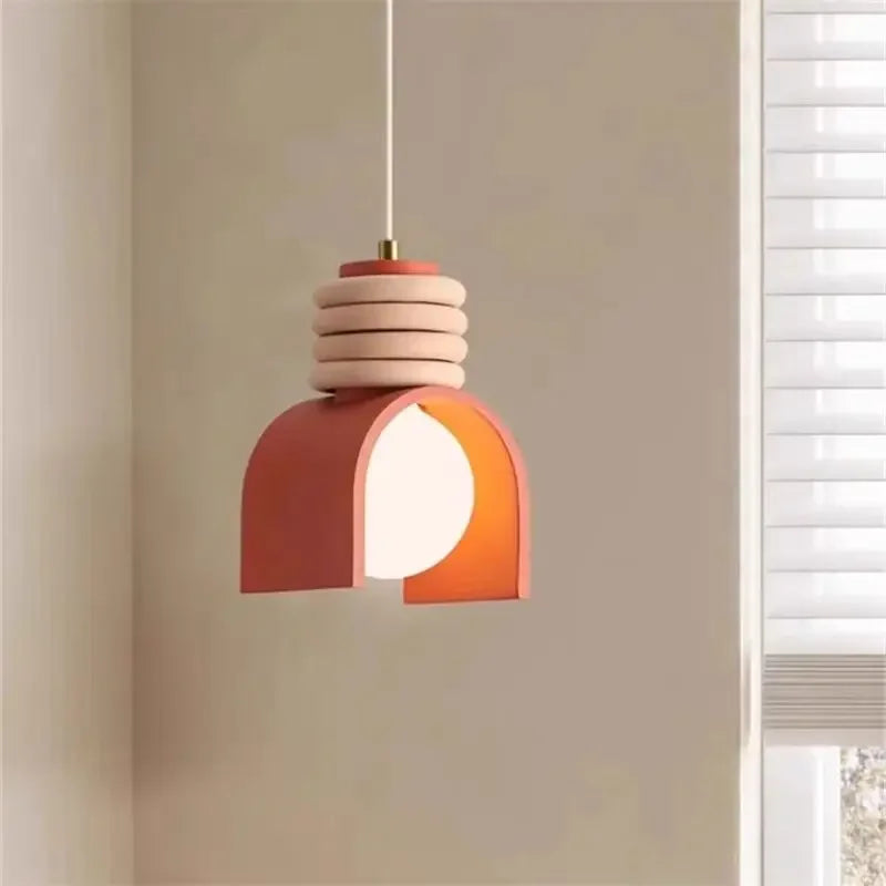 Afralia™ Medieval LED Pendant Light Resin Lamp for Dining Room Bedroom Fixture