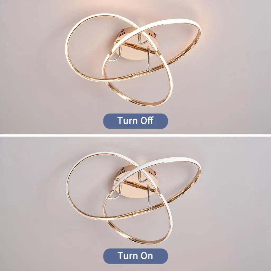 Afralia™ Modern Smart LED Ceiling Lights | Black/Chrome/Gold for Living Room, Bedroom, Study