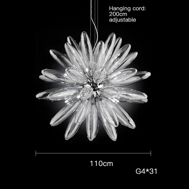 Afralia™ LED Large Globe Chandelier with Glass Lampshades - Chrome or Gold Hardware