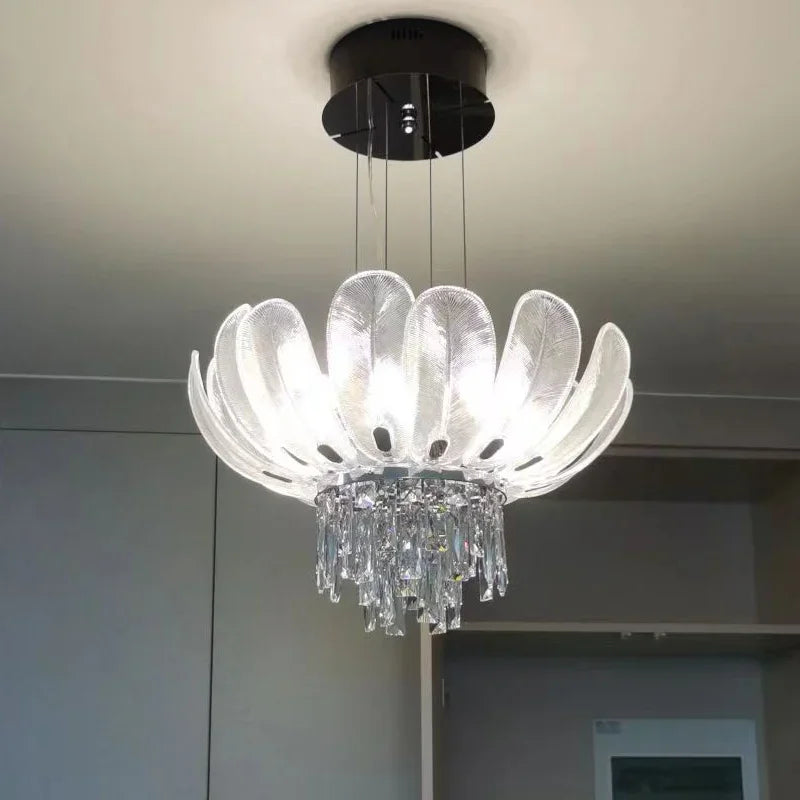 Afralia™ Crystal Crown Chandelier: Luxe Ceiling Light for Home, Shop & Lobby