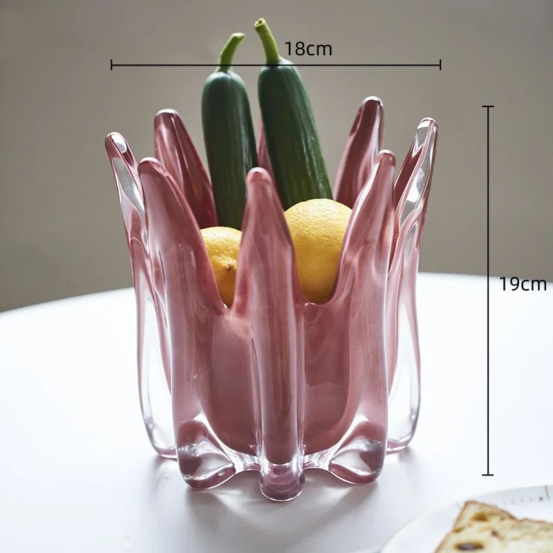 Afralia™ Geometric Bud Glass Vase for Home Decoration and Storage