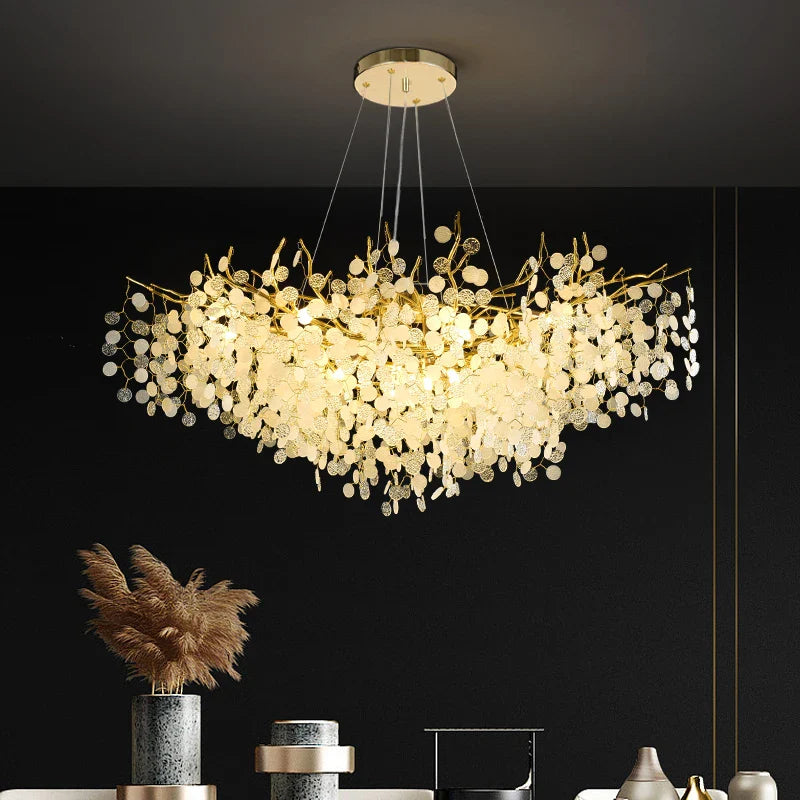 Afralia™ Luxury Crystal Ceiling Chandelier: Modern Tree Design for Living Room, Bedroom, and Hall