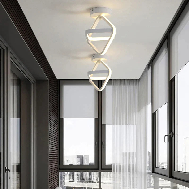 Afralia™ Modern LED Ceiling Chandelier for Home Decor Living Room Hallway Lighting