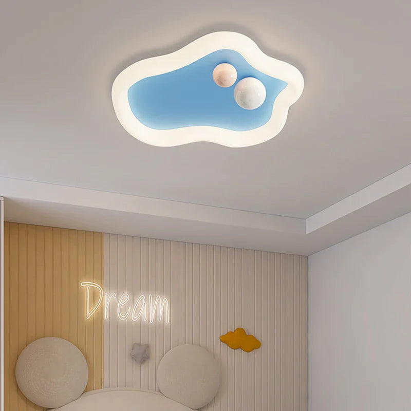 Afralia™ Kids Room Ceiling Lights Pink Blue Modern Children's Lamp for Home Decor