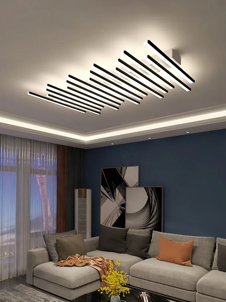 Afralia™ Modern Linear Ceiling Wall LED Lamps for Home Interior Decoration