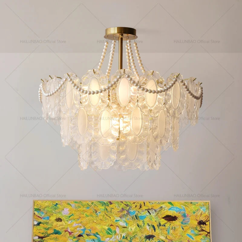 Afralia™ Cream Wind Crystal Chandelier - Elegant French Design for Luxury Living Spaces