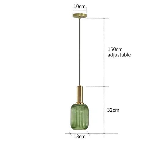 Afralia™ Colorful Glass Pendant Lights Living Room Bedside Lamp LED Hanging Lighting