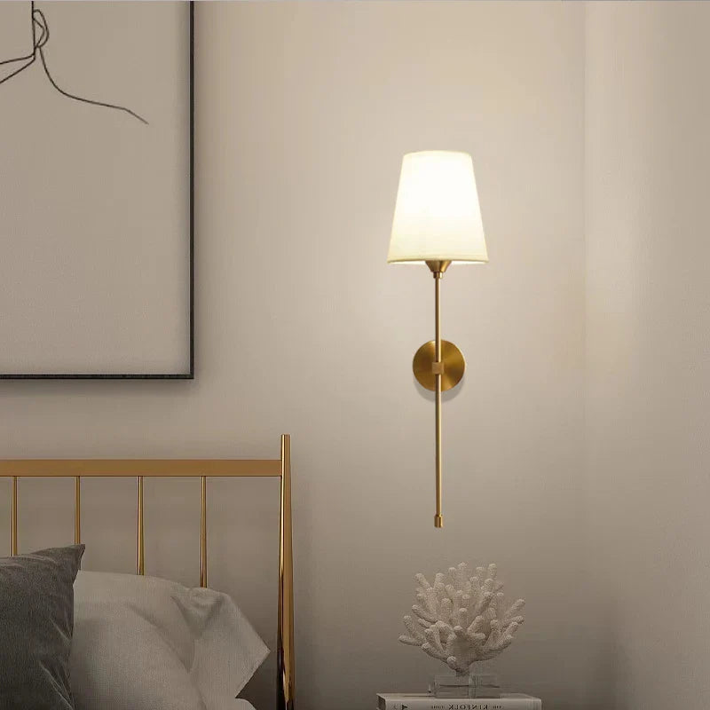 Afralia™ Retro Industrial Wall Lamp with White Shade - Sconce Lighting for Bedroom & Bathroom
