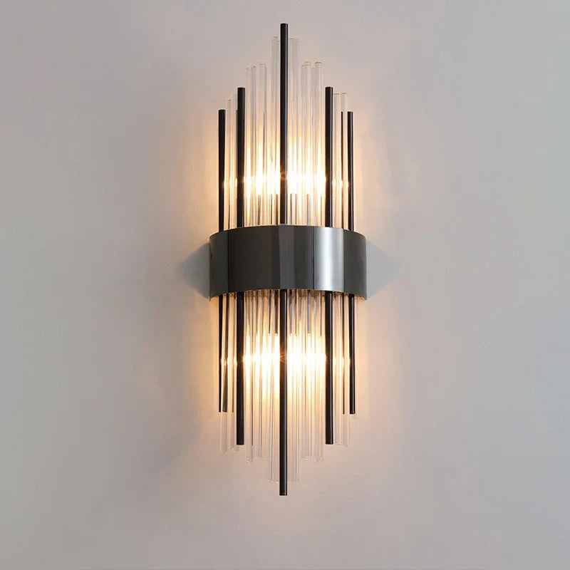 Afralia™ Crystal LED Wall Lamp Light Modern Luxury Sconces Indoor Lighting