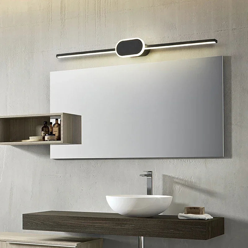 Afralia™ Modern LED Bathroom Wall Lamp - Three Color Adjustable Bedside Light