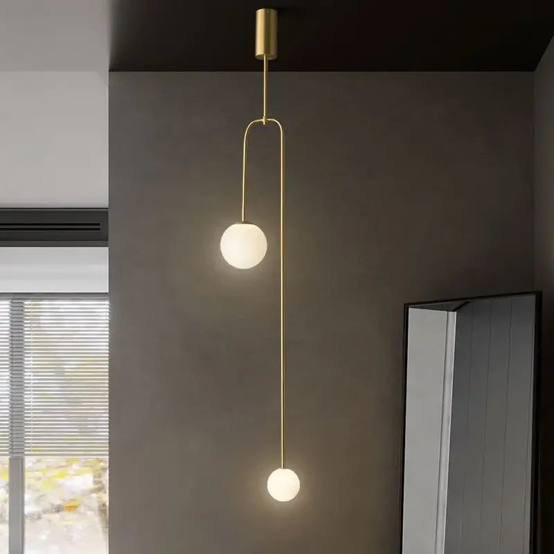 Afralia™ Bronze Glass Ball Chandelier: Luxury Pendant Lights for Living Room, Bedroom, Hotel & Bar