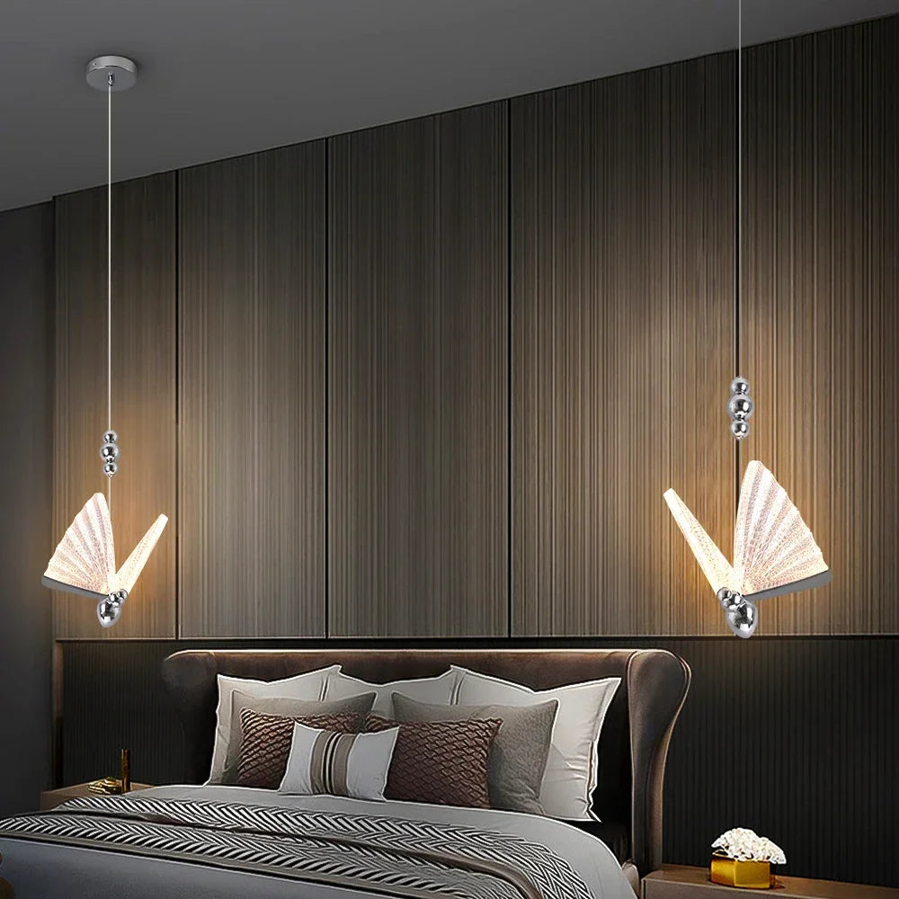 Afralia™ Butterfly LED Chandelier Pendant Light for Modern Living and Dining Spaces
