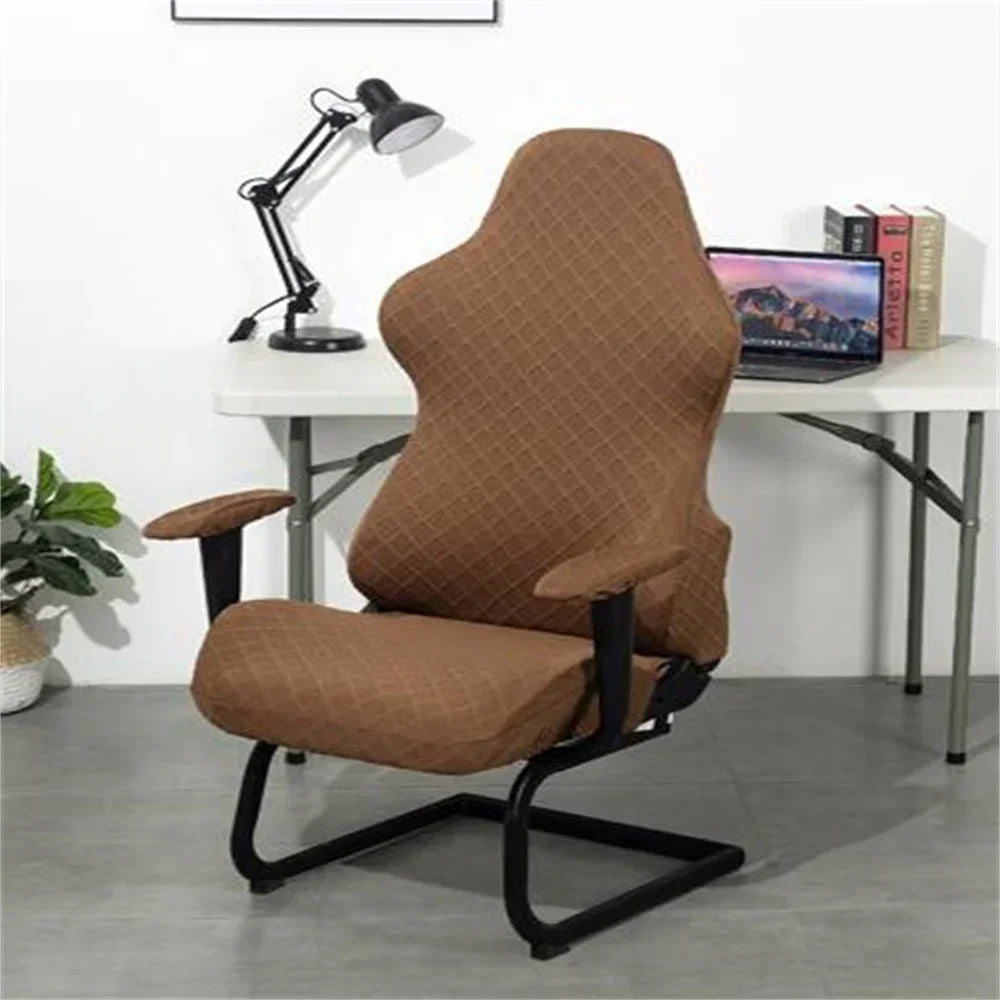Afralia™ High Back Armchair Cover: Elastic Accent for Office Computer Game Solid Chair