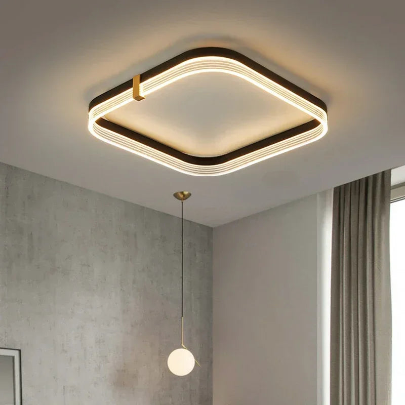 Afralia™ Modern LED Ceiling Lamp - Geometric Chandelier for Versatile Indoor Decoration