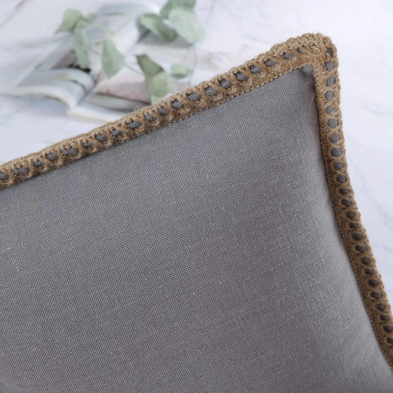 Afralia™ Linen Square Throw Pillow Covers Set - Home Decor for Sofa, Couch, Bed