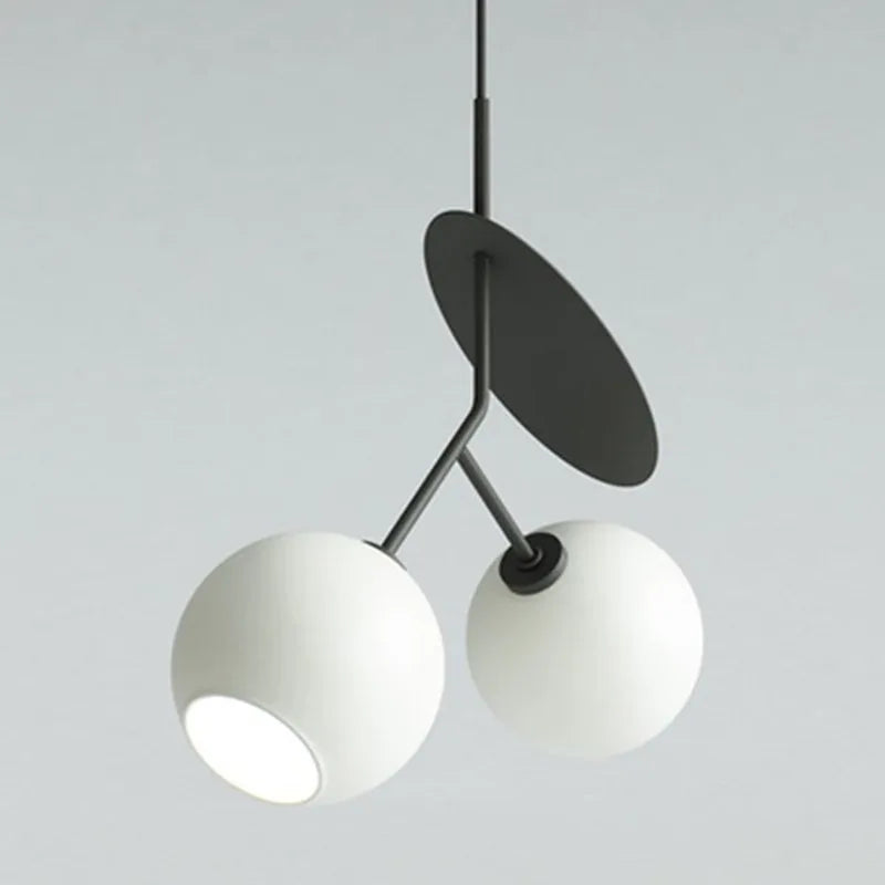 Afralia™ Cherry Glass Pendant Lights: Nordic Red/White Lamp for Home Decor & Lighting